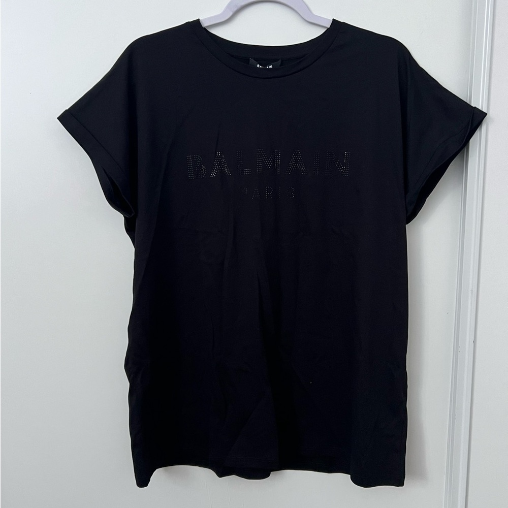 BNWT Balmain Paris Black Logo Tee Shirt
